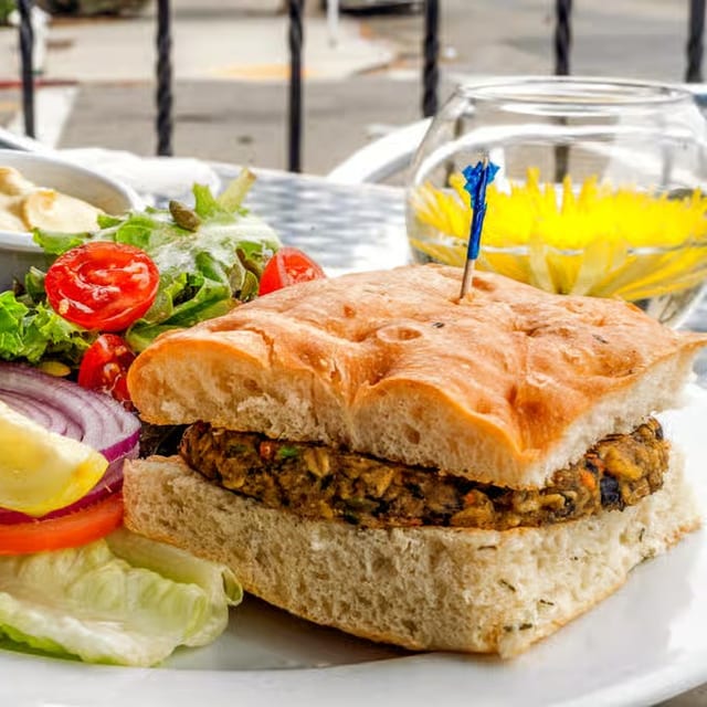 Black Bean Vegan Burger.